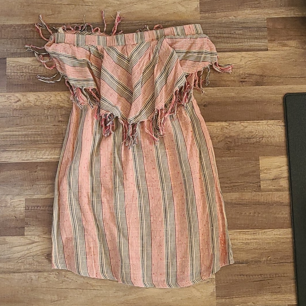 Billabong strapless fringe dress